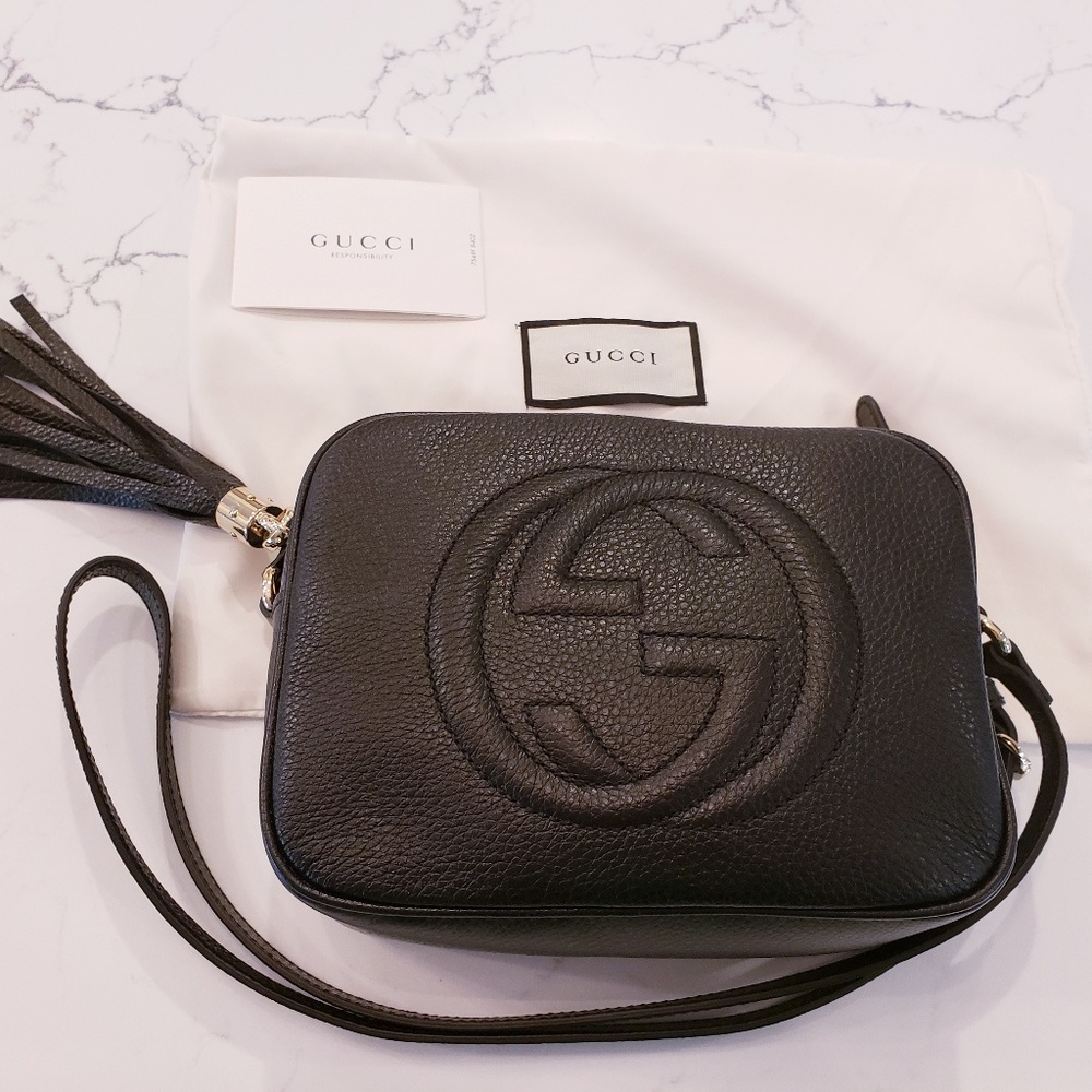 GUCCI Soho Disco Cross Body, Black, AUTHENTIC